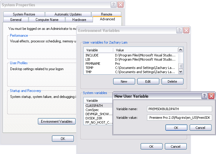 Setting Environment Variables